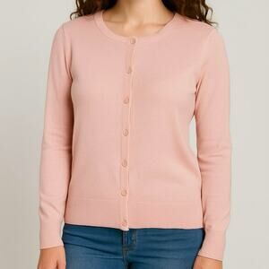 Nordstrom Button Up Cardigan Sweater in Pastel Pink